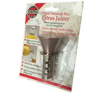 Norpro Deluxe Citrus Juice Extractor Stainless Steel Twist In Fruit Model 5021